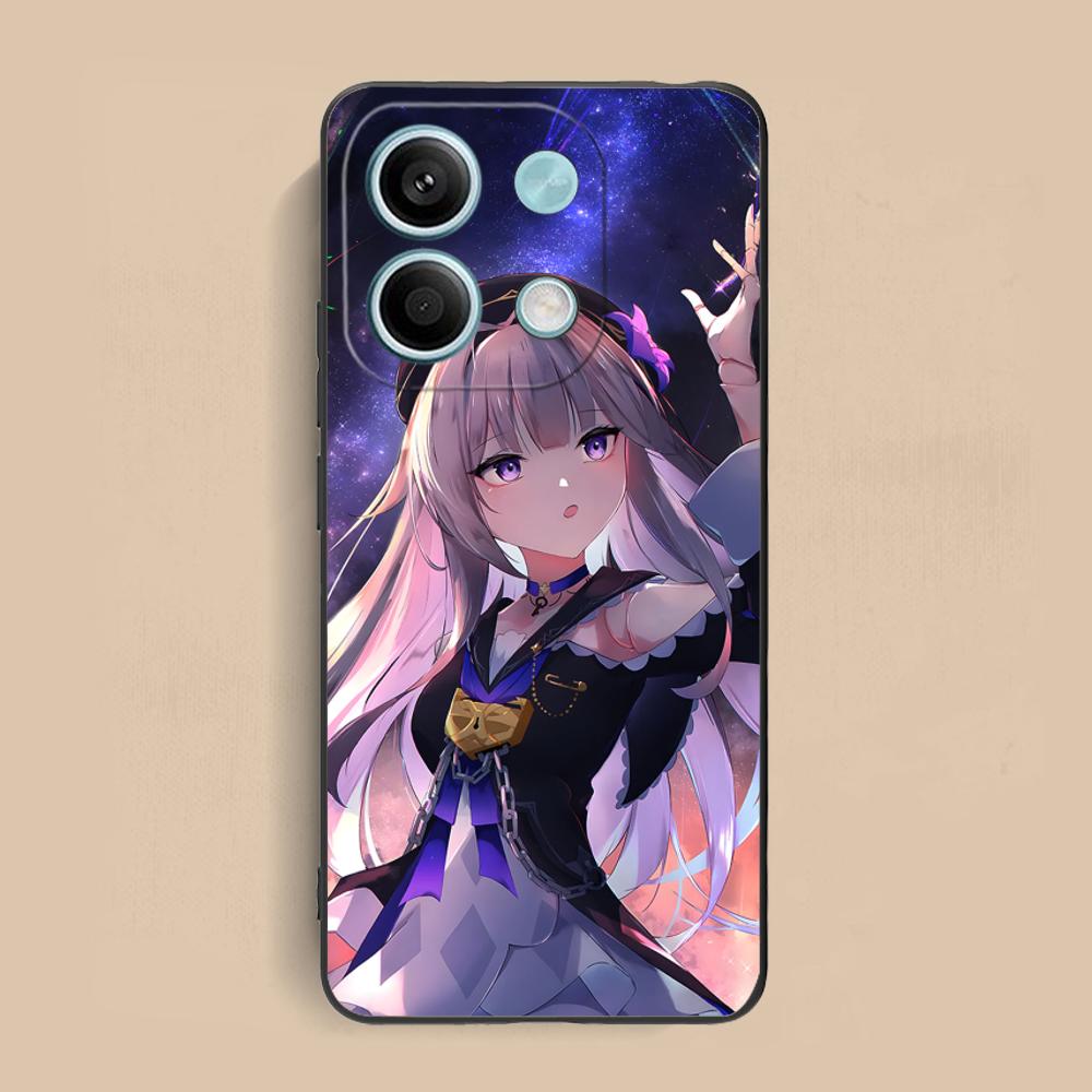 HSR Herta Матовый ТПУ Чехол для Мобильного Телефона для Xiaomi Redmi Note 14 13 12 11 S Pro Plus 4G 5G Цветной Печатный Чехол