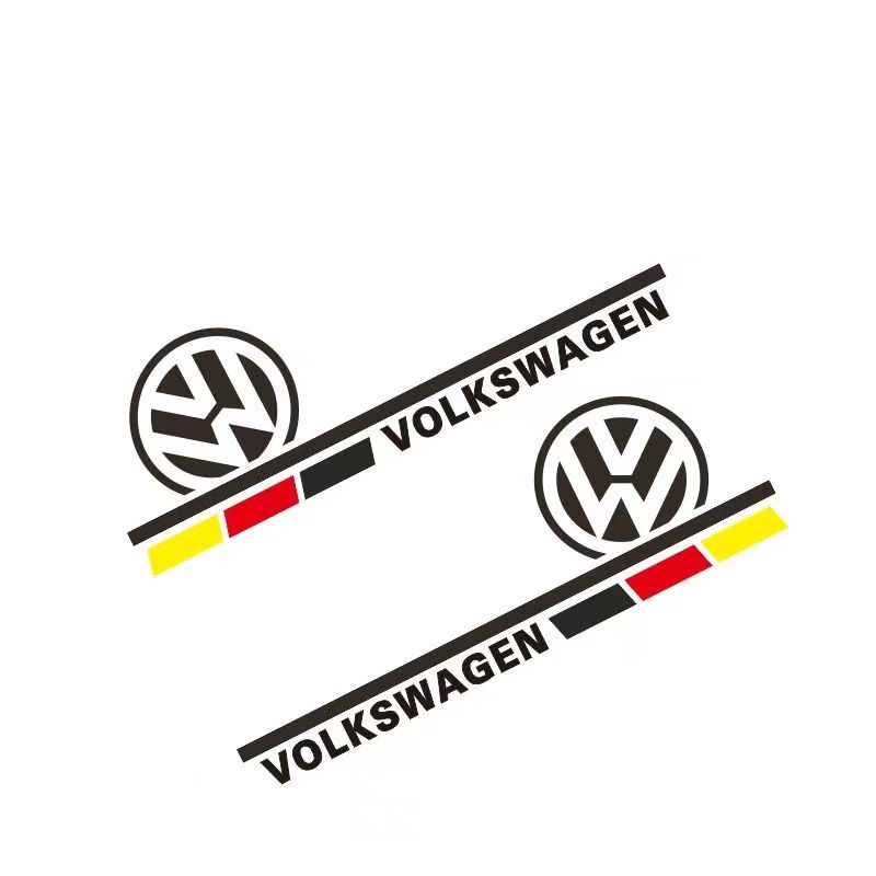Для VOLKSWAGEN VW 2 шт. Водонепроницаемые светоотражающие наклейки на зеркало заднего вида автомобиля Для Volkswagen Golf 4 5 6 7 8 Passat Tiguan Bett