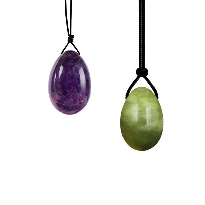 2/3Pc Set Natural Jade Eggs Women Kegel Vaginal Exerciser Female Vaginal Muscle Contraction Yoga Yoni Body Drilled Massage Stone
