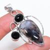 Russian Dendritic, Onyx Handmade 925 Sterling Silver Jewelry Pendant 2.40" g5I59