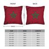 Moroccan Flag Square Pillow Case Polyester Cushions for Sofa Morocco  4545cm Pillowcase