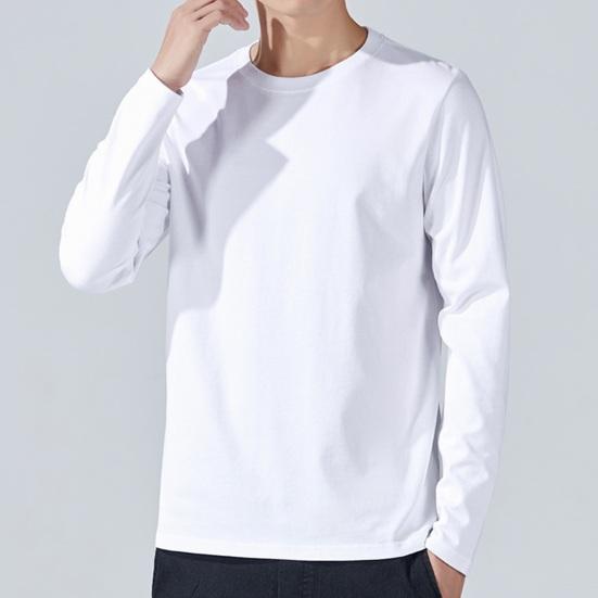 Мужская спортивная футболка свободного покроя с круглым вырезом, однотонная, с длинными рукавами, для дома, для занятий спортом, бега, баскетбола