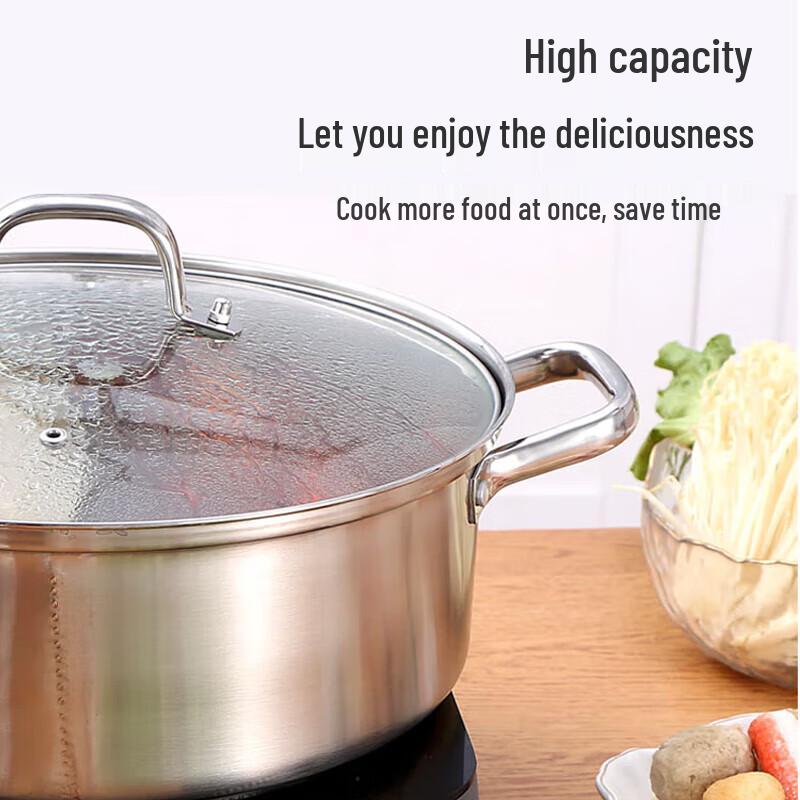 FATTBAO Thickened 304 Stainless Steel Hotpot with Composite Bottom