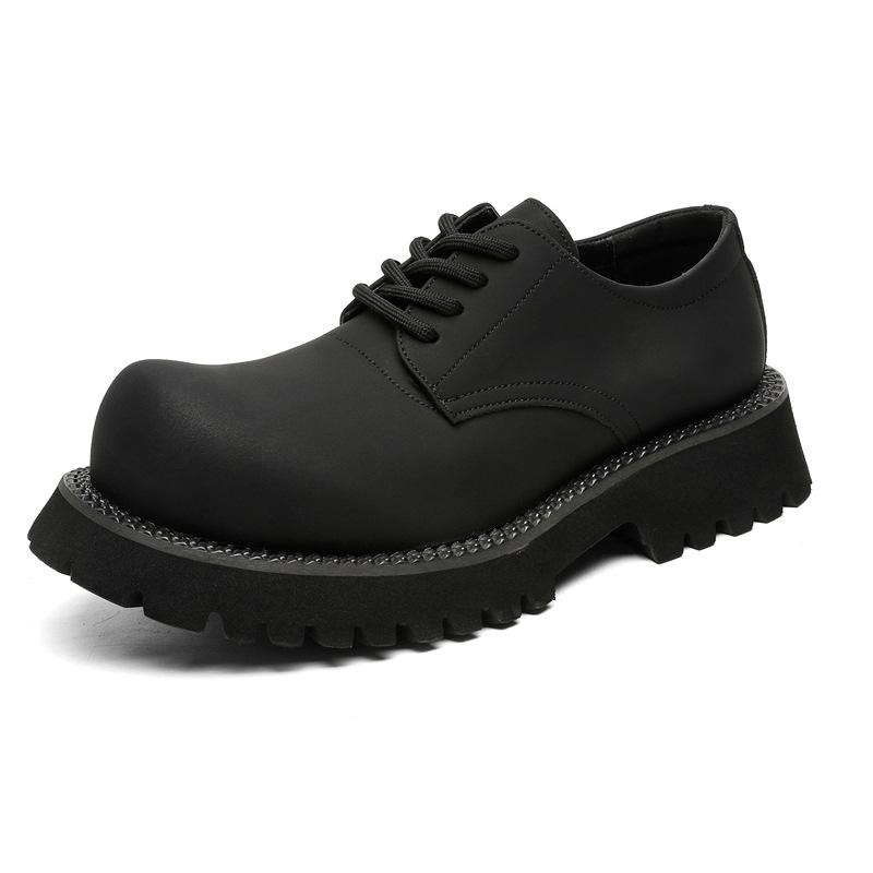 Туфли дерби мужские модные туфли в британском стиле, кожаные туфли с круглым носком, высокие, с большим носком, туфли с Микки Маусом 91019-J