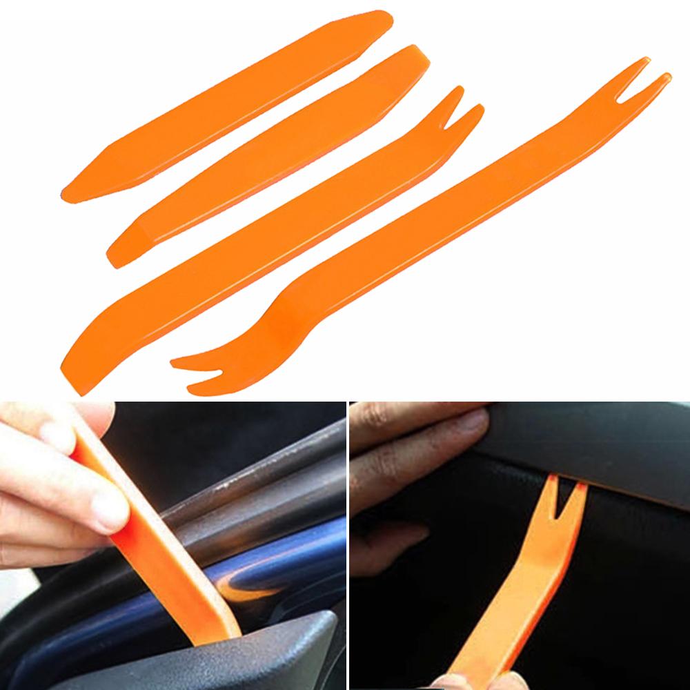 4Pcs Auto Car Radio Panel Door Clip Panel Trim Dash Audio Removal Installer Pry Kit Repair Tool