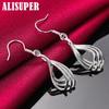925 Sterling Silver Third Line Water Drops Earrings Jewelry