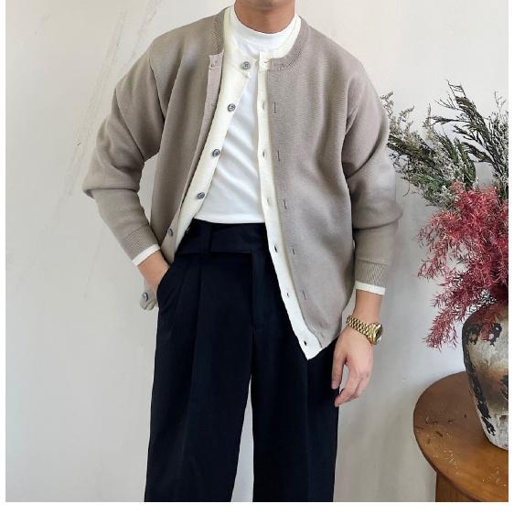 Мужское пальто весна-осень модный брендовый свитер Ruoshuai новый модный высококачественный повседневный свитер с круглым вырезом