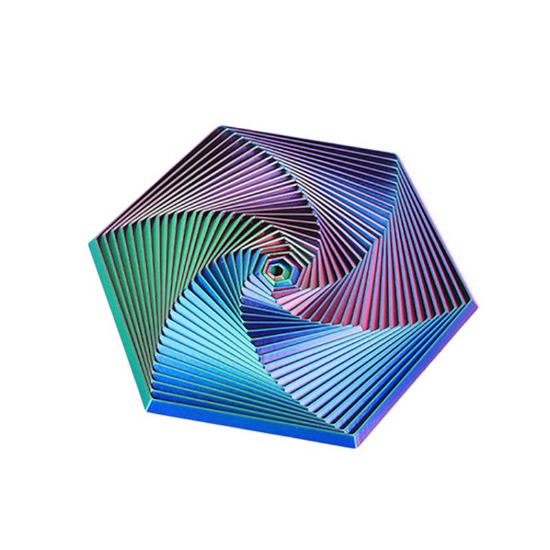 1 шт. Шестиугольное фрактальное кольцо Спиральное изменение Игрушки 3D-печать Фрактальный Шестиугольник Игрушка для снятия стресса