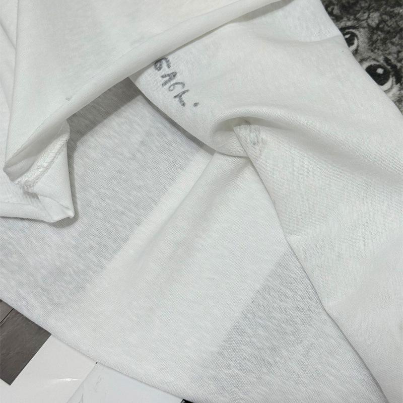 ID25 Ранняя осень Принт щенка Подвернутый край Длинный рукав Свободный пуловер