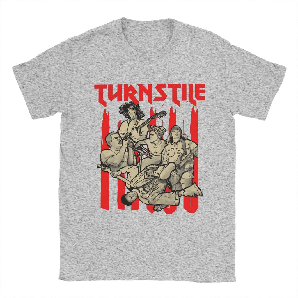 Turnstile TShirt Summer Cotton T Shirts For Unisex Trendy Cool Printed Tshirt Short Sleeves Vintage Top Tees