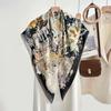 1116 new silk georgette 111 square scarf women's versatile printed silk scarf light luxury retro high-end shawl scarf
