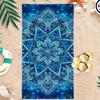 Black White Mandala Print Beach Towel Pool Towel for Travel Swimming Yoga Holiday Outdoor Summer Bath Shower Towel