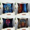 Чехол для подушки World Of Warcraft WOW для автомобиля, дивана, декоративный домашний, двусторонний принт, плюшевый квадратный декоративный пилотный чехол для подушки