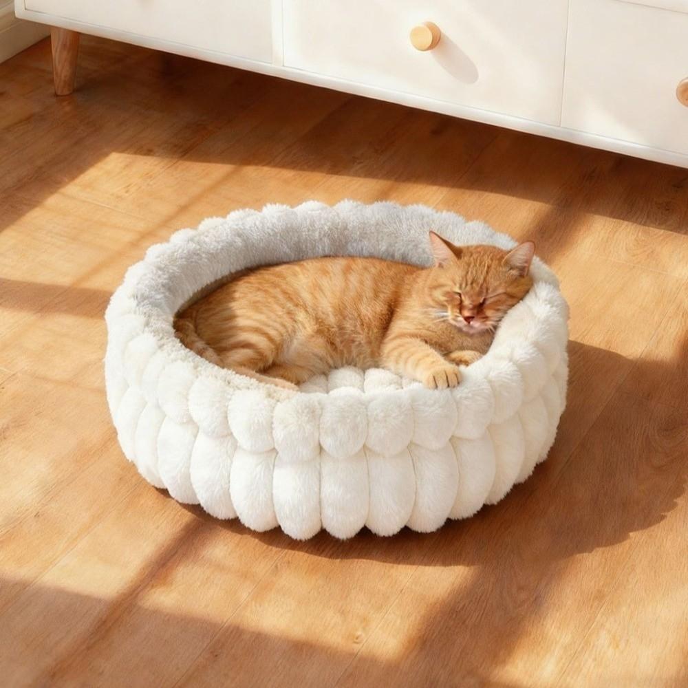 Universal Thicken Winter Cat Nest Round Washable Cat Sofa Bed Warm Plush Pet Mat for Cats and Dogs
