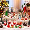 Christmas Tree Decoration Items with Santa Claus, Snowmen, Reindeer, Sleigh, Christmas Tree & Gifts for Fairy Garden