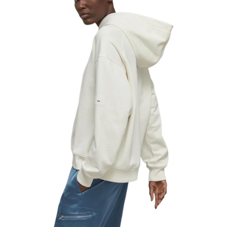 Y-3 SS23 Однотонный свитер с капюшоном и длинными рукавами, мужская толстовка, белая IB4811