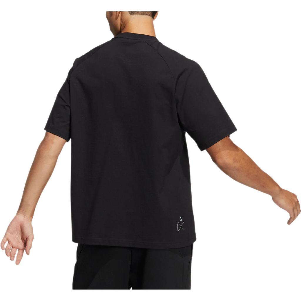 Adidas Футболка с круглым вырезом и большим логотипом, мужские топы, черные HD0066