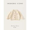 Insbobo Girls' Sweater Spring Children's Knitted Cardigan Stylish Baby Jacket 2026 Spring and Autumn New Top