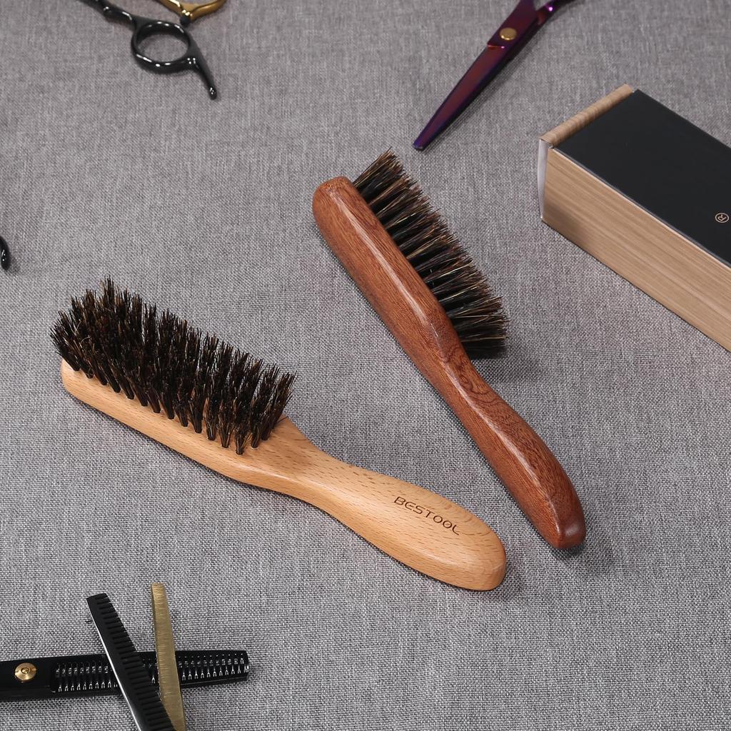 BESTOOL Hair Natural Pig Bristle Wooden Paddle Brush for and Premium Hair Care Comb for Shiny and Improved Hair Quality Brush, 100% Comb, Men, Women,