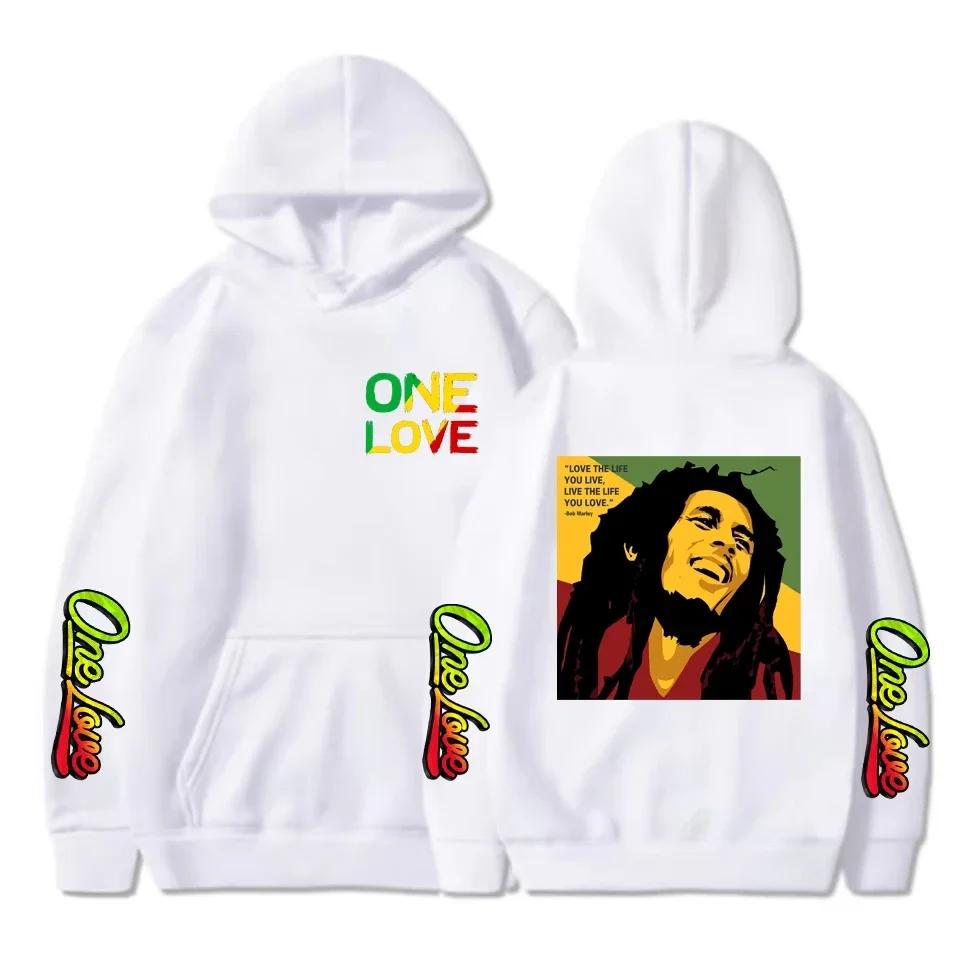 2025 New Model of the Alliance Bob Marley Rap Singer Hooded Sweatshirt Featuring Fashionable Prints Loose and Simple Design