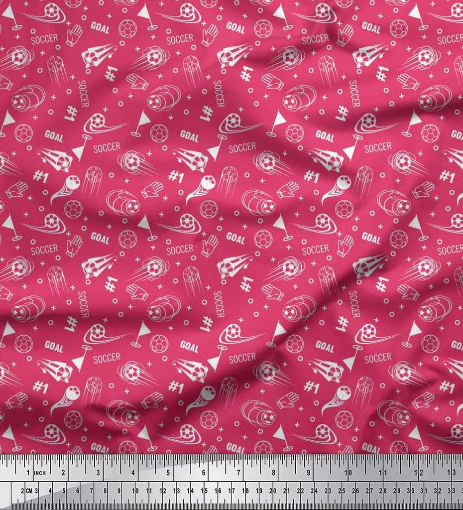 Soimoi Японский креп-сатин, геометрический знак, флаг и футбольная спортивная ткань с принтом по метрам, 42 дюйма