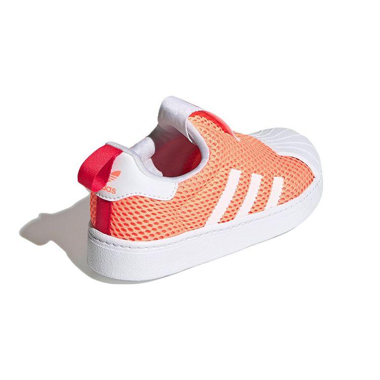 Adidas Originals Superstar 360 Comfortable Durable Low-Top Kids Skate Shoes Kids Sneakers Orange GY9142