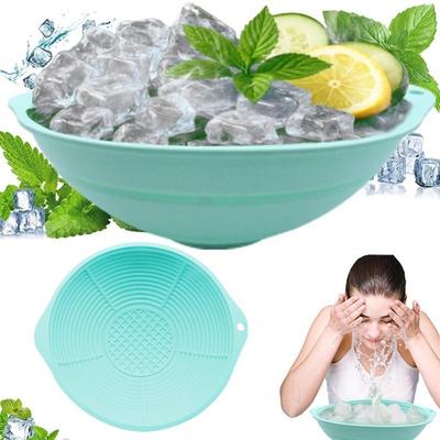 Портативная чаша для ледяных ванн для лица, для погружения в воду, для проведения процедур с использованием льда, для умывания лица, инструмент для ухода за кожей дома и в путешествиях.