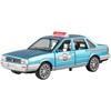 1/32 Die Casting Car for Santana Taxi Alloy Car Model Light Sound Effect Pull Back Toy for Children Gifts