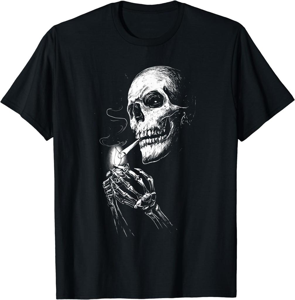Gritty Skeleton Lighting Smoke T-Shirt