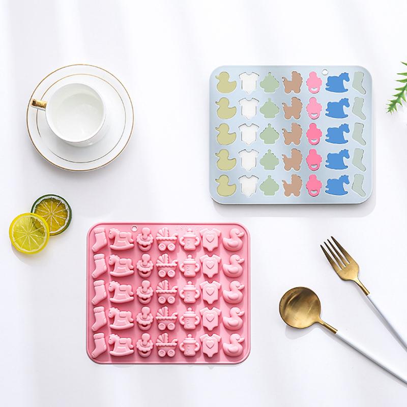 Форма для шоколада для детского праздника, силиконовая форма на детскую тематику для конфет, мармелада, детское боди, детская бутылочка, форма для выпечки в виде соски