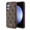 Чехол для Galaxy S24 Guess Metal Gold Logo - чехол-обложка Коричневый
