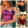 Sexy Women Tube Tops Solid Sleeveless Slim Skinny Corset Cropped Top  Summer Casual Elegant Female Strapless Vest