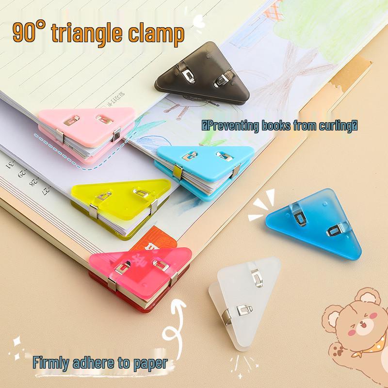 Скидка для новичков: Прозрачный книжный треугольный зажим – Идеально подходит для фиксации контрольных работ и книг