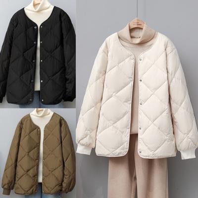 Легкая куртка с хлопковой подкладкой, женская осенне-зимняя куртка с хлопковой подкладкой, модные свободные стеганые куртки, верхняя одежда