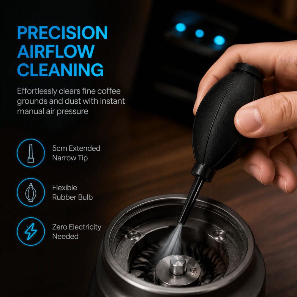 Black Coffee Grinder Cleaner Rubber Manual Coffee Cleaner Kitchen Cleaning Blower Home Cleaning