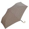 Milky Dot Mini Brown Folding Suitable for Rain or Cute Polka Dots and Nuanced Perfect for or Any Model Wpc. Umbrella, 50cm, Women's, Shine, Colors,