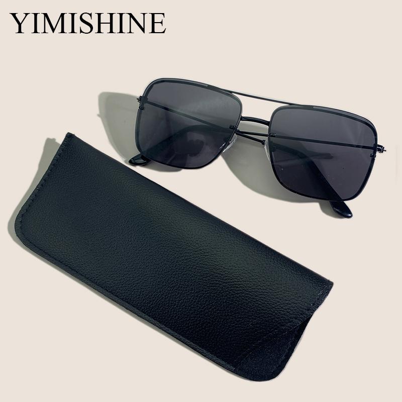 Чехол для очков из искусственной кожи, держатель для солнцезащитных очков, черный