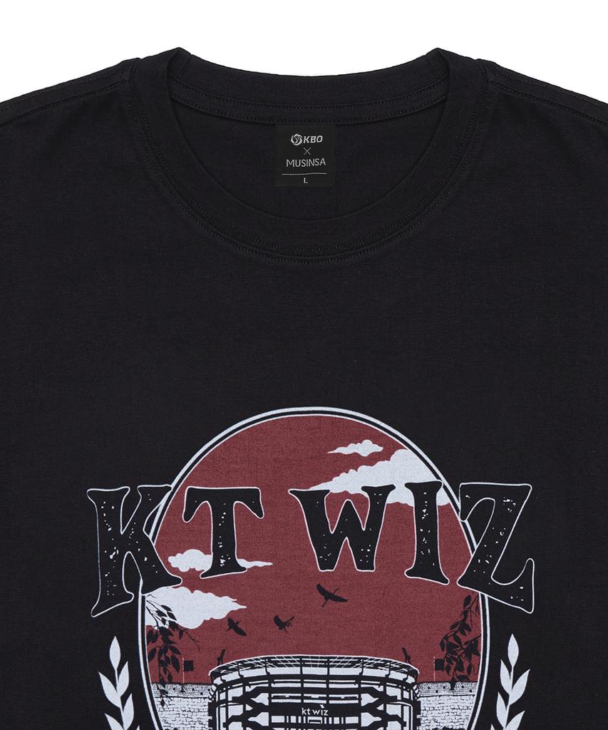 Hangugyaguwiwonhoe Musinsa X Kbo Ballpark Вер.2 Футболка с коротким рукавом Черная [Suwon Kt Wiz]
