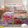 Watercolor Flower 3D Printed Quilt Cover Set Fresh Rustic Natural Style Duvet Cover Set Soft Comfortable Bedding Set Pillowcases