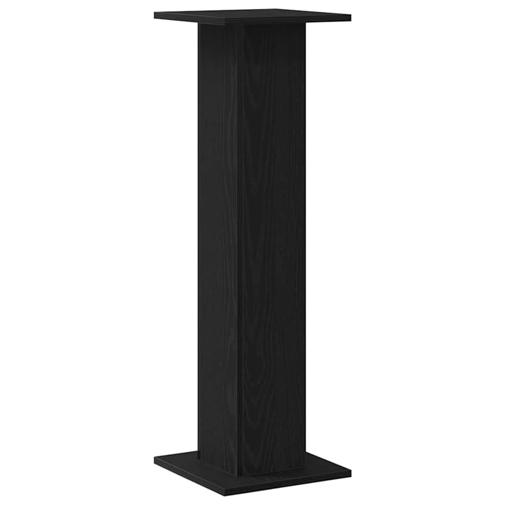 Plant Stand 2 pcs Black Oak Effect 30 x 30 x 95 cm