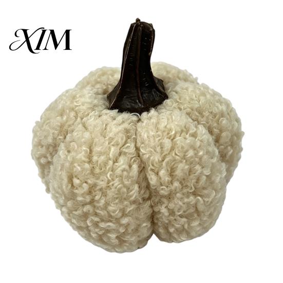 Cozy Farmhouse Autumn Decor Mini Plush Artificial Pumpkin Decoration, Fall 3D Stuffed Halloween Home Decoration Ornament for Thanksgiving Seasonal