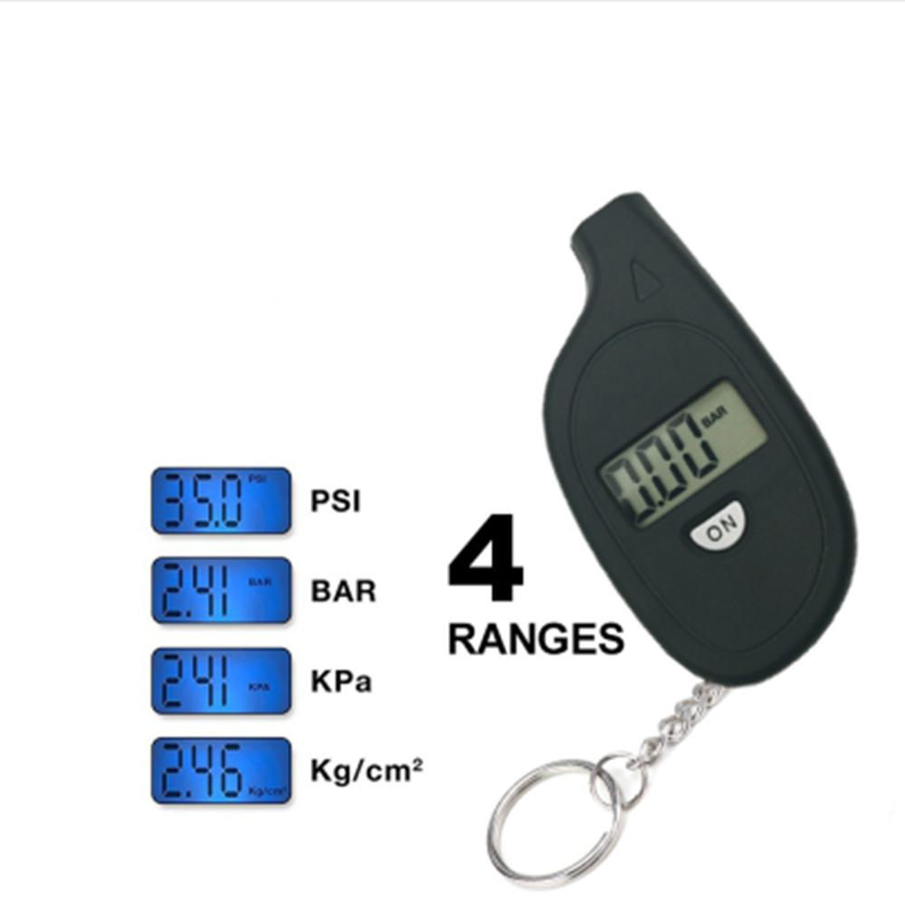 Мини-портативный цифровой автомобильный тестер давления в шинах, мотоциклетный измеритель воздуха в шинах, ЖК-дисплей, инструмент для процессии 3-150 PSI, безопасность