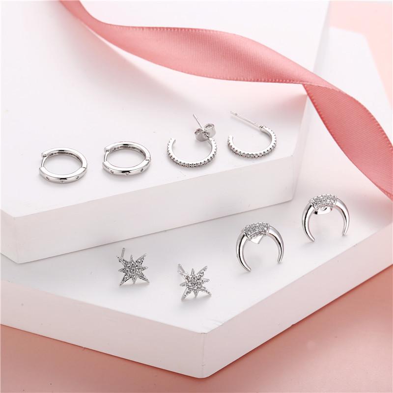 Женские серьги геометрической формы