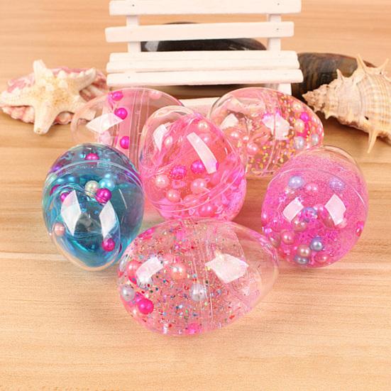 Игрушка Слайм Сделай Сам Тянущийся Нелипкий В Стиле Яйца Искусственный Жемчуг Кристальный Облачный Антистресс Игрушки Для Выпускания Пара Красочный Прозрачный Слайм Глина Игрушки для Игры Детская Игрушка Подарок