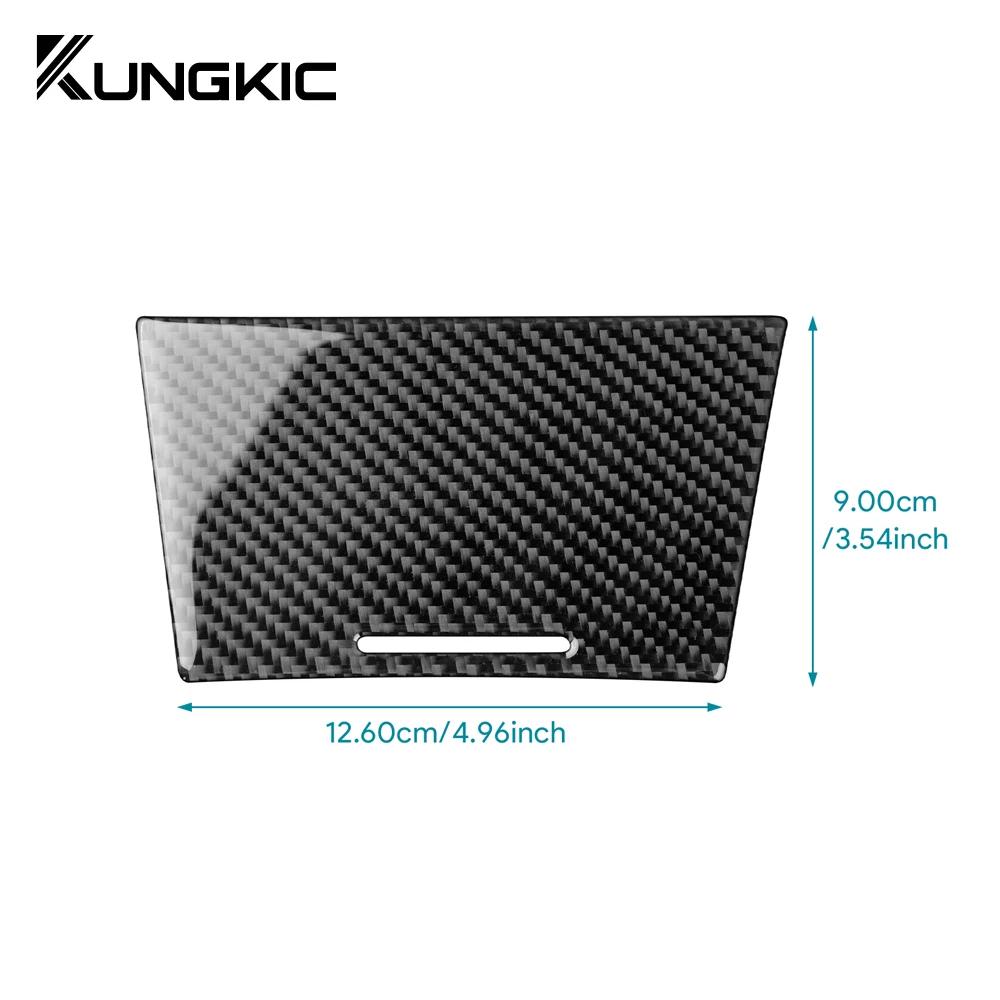 For Acura ILX 2013-2022 LHD Carbon Fiber Center Storage Box Trim Sticker Soft Interior Decor