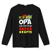 Ich Bin Opa Was Sind Deine Superkräfte Print Mens T Shirt vintage Washed streetwear Slightly Casual Stretched homme graphic