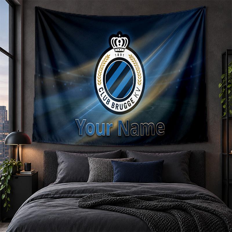 Personalized Tapestry Wall Hanging Club Brugge FC Pattern Art Background Cloth