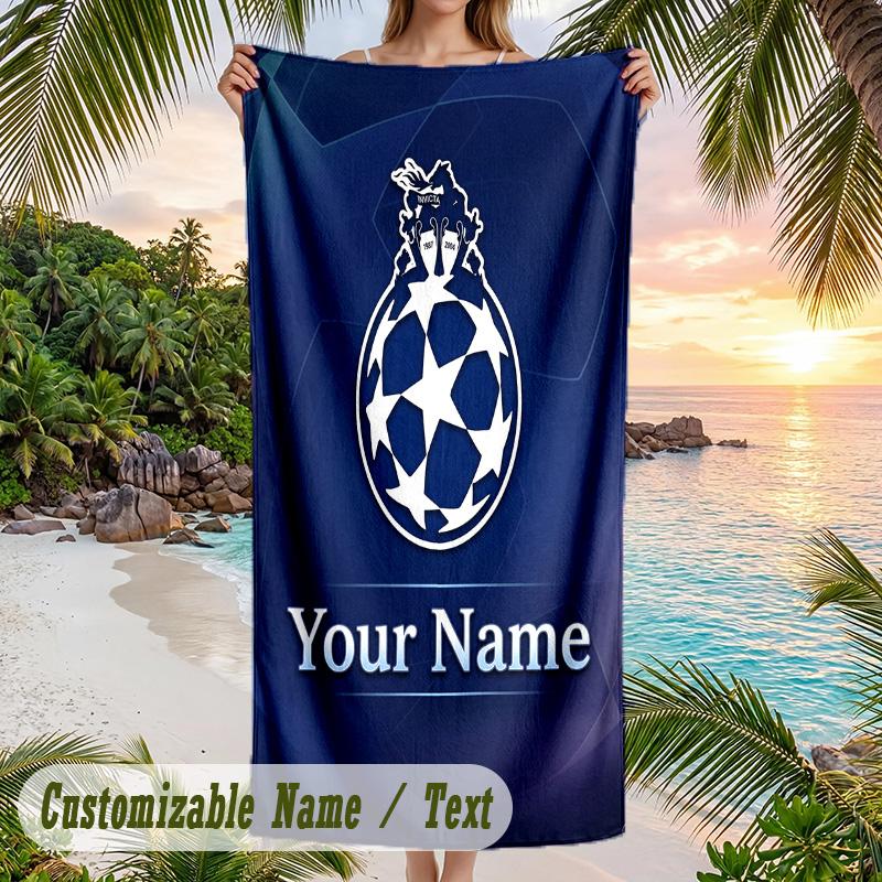 Beach Towel FC Porto Print Custom Name Text Soft Towel for Swimming Pool