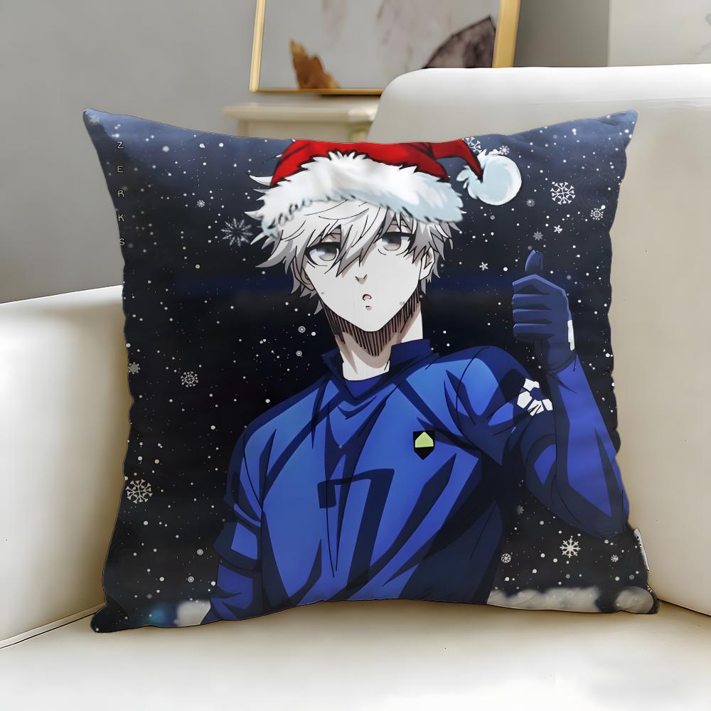 Популярный аниме Blue Lock Наволочка Мягкая и Легко стирающаяся – Универсальная для Дивана, Кровати, Путешествий и Офиса