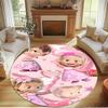 cartoon animation Print Round Rug, Washable Floor Carpet, For Entryway Dorm Laundry Room Office Study, Home Decor Birthday Christmas Gift